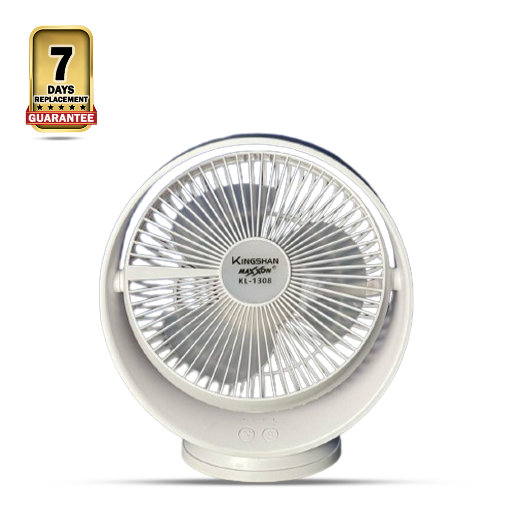Kingshan Maxxon KL-1308 Rechargeable Fan - White