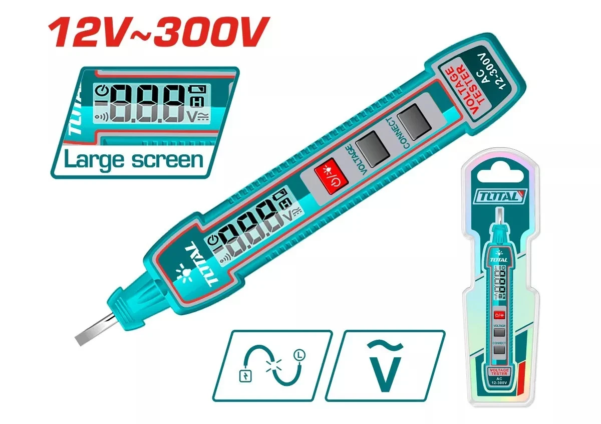 Total Digital Test Pencil LCD Voltage Tester for Electricians