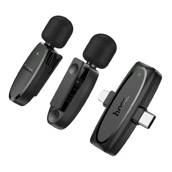 Hoco L15 Dual-Mic 2-in-1  Clip-on Type C/iPhone Wireless Digital Microphone