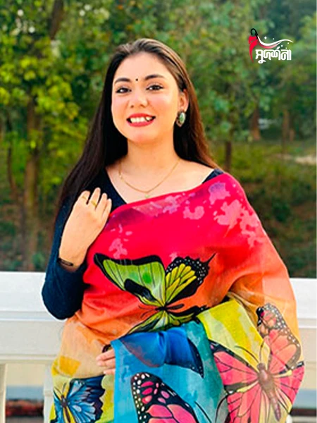 Chanduri Silk Digital Print Saree-005