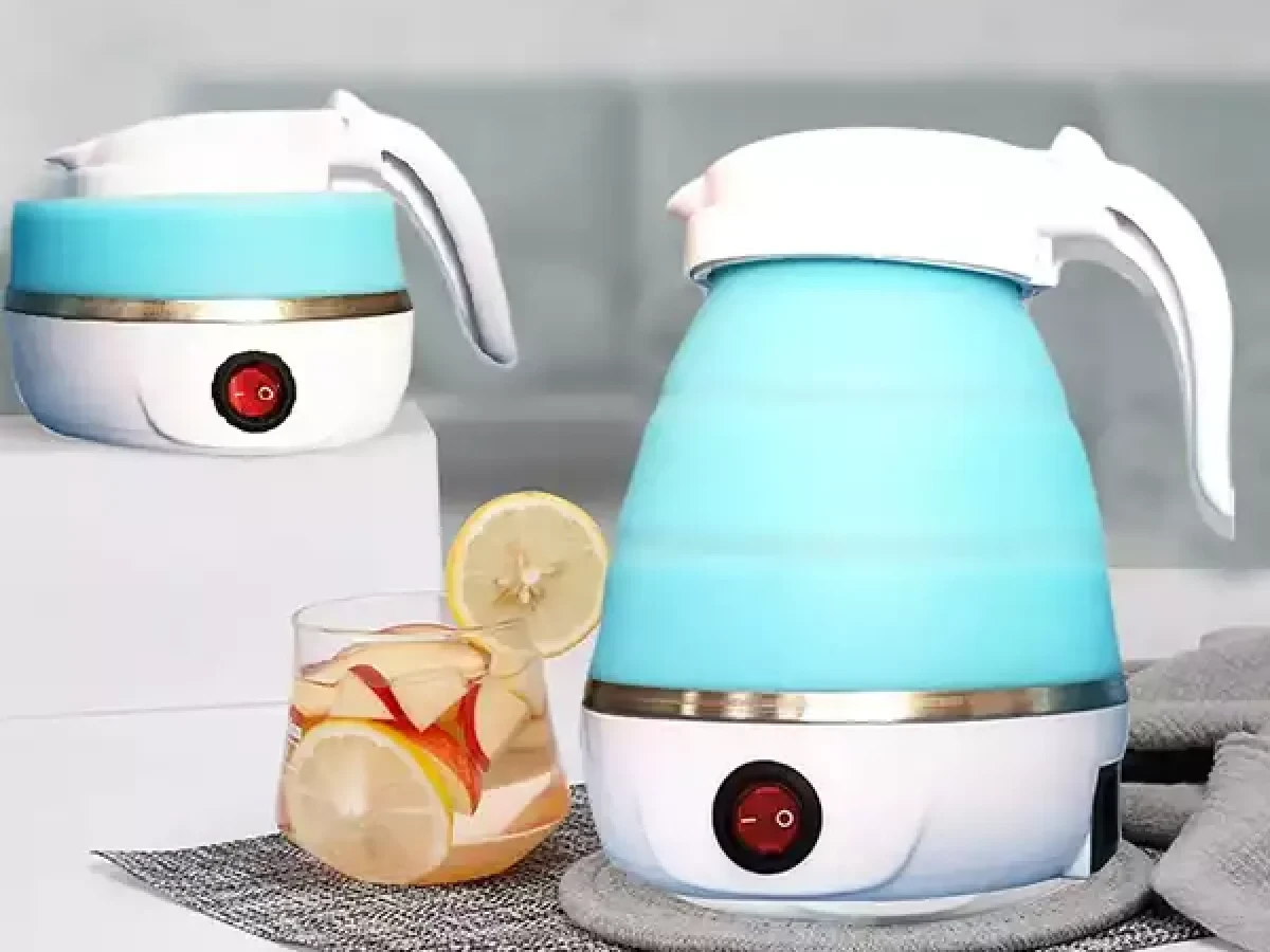 Travelling Folding Kettle Electric Silicone Foldable Water Kettles Compression Leak Proof Portable Mini Kettle