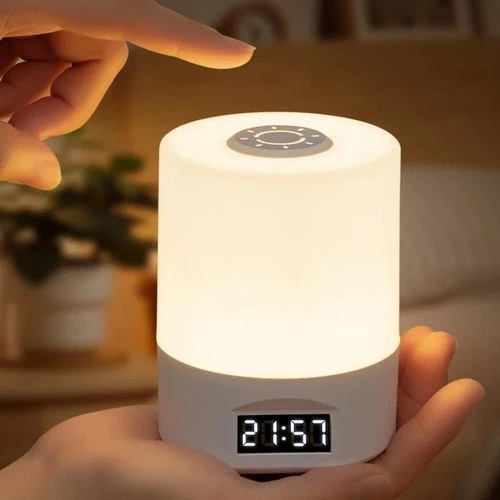 LED Night Light Clock Bedroom Bedside Desk Lamp Touch Baby Feeding Eye Protection Sleep Light Dimmable Charging Touch Desk Lamp