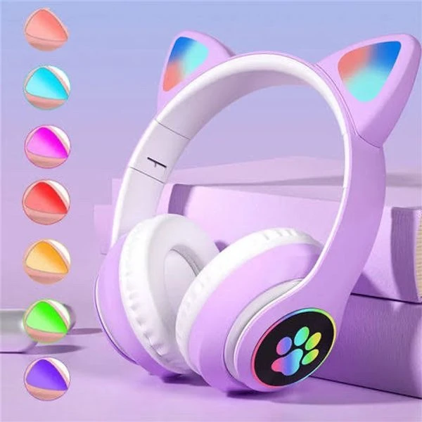 Cute Cat Wireless Headphones
