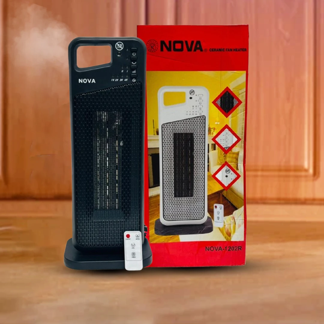 NOVA Ceramic Remote Control Room Heater 2000W | Thermostat | Oscillation | 1202R