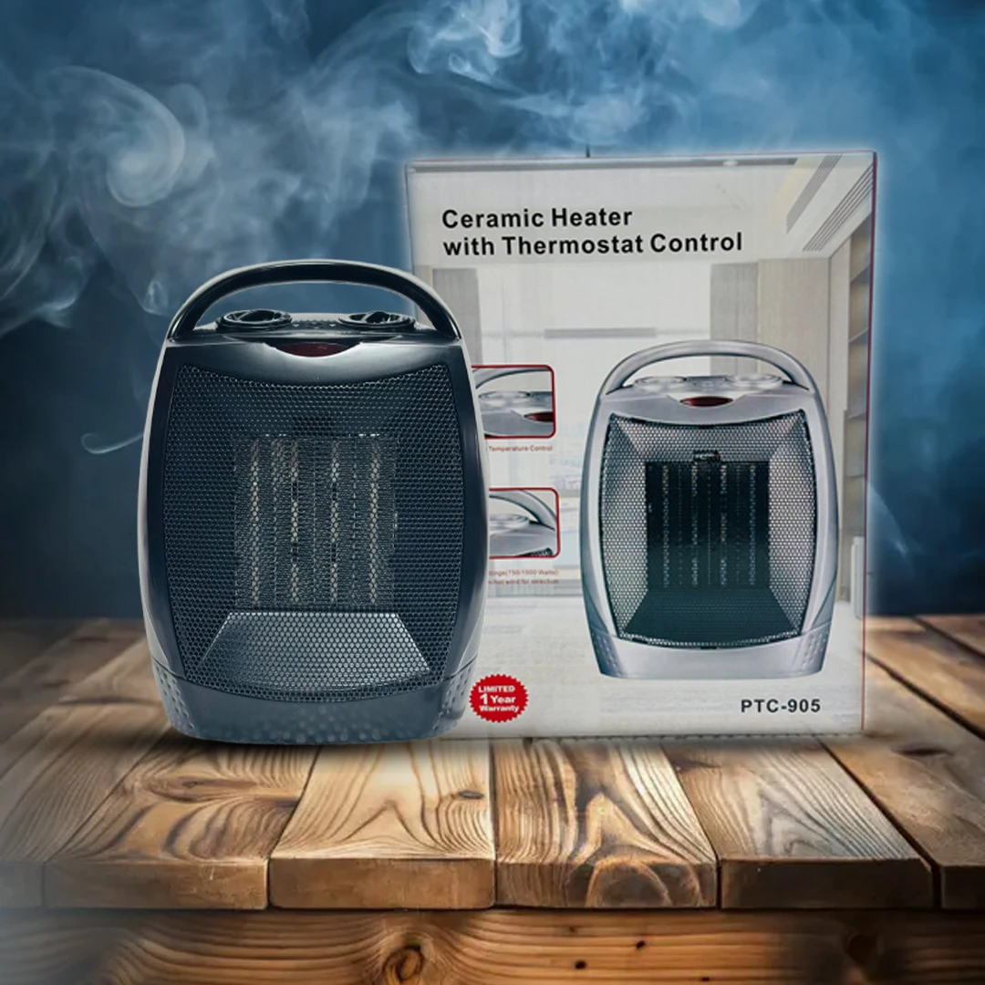 Ceramic Room Heater 1500W with Thermostat Control | PTC-905