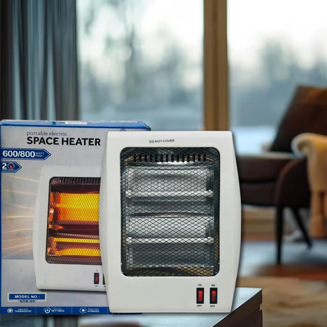 Portable Electric Space Room Heater 800W Two Heat Modes | NSB-60