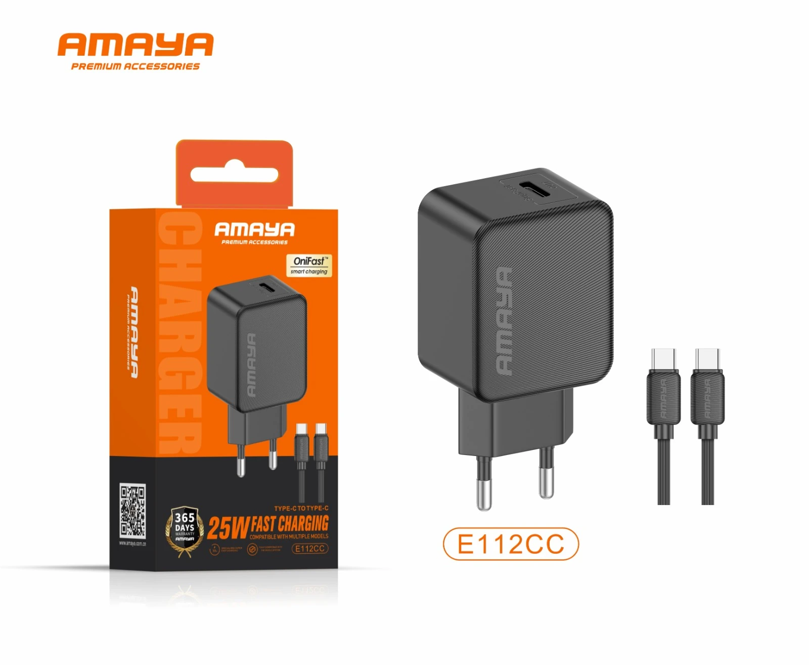 Amaya E112CC USB-C 25W FAST CHARGING