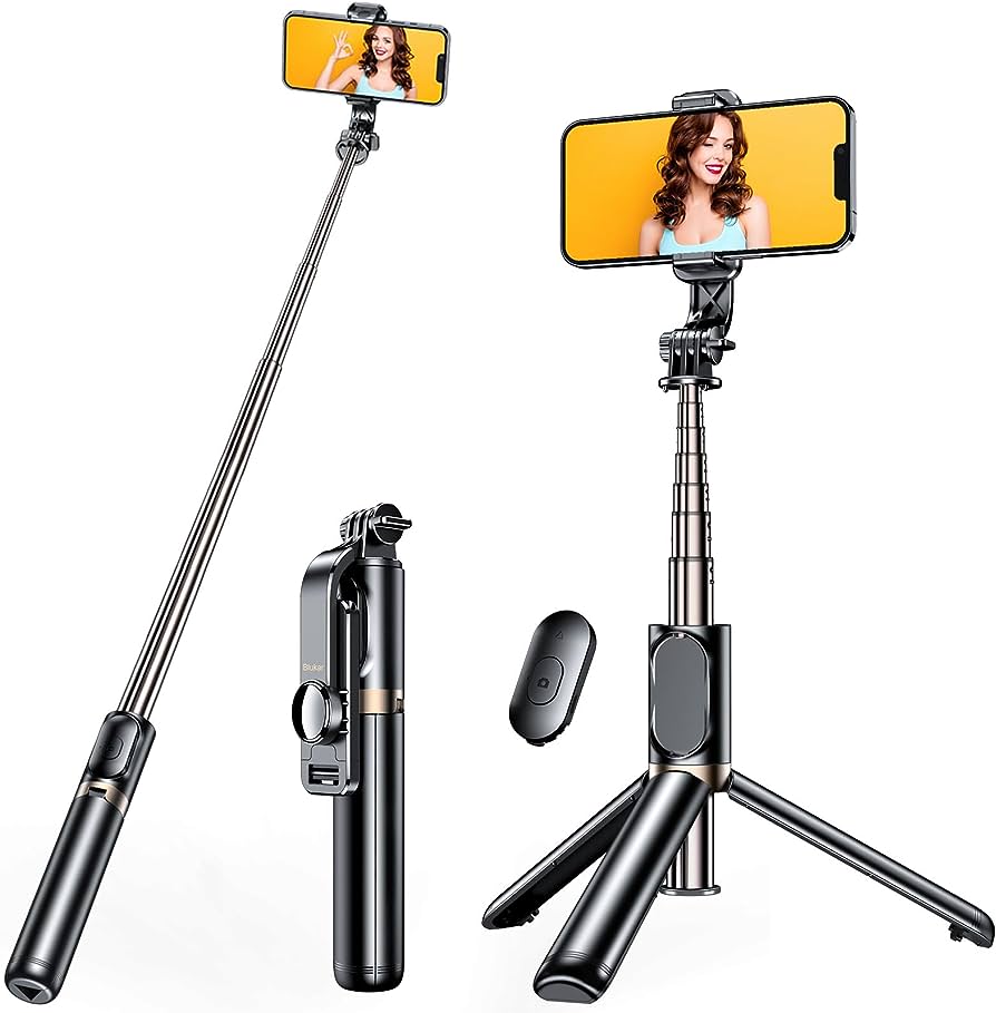 Selfie Stick Foldable Mini Tripod with Fill Light Bluetooth Remote Shutter Retra