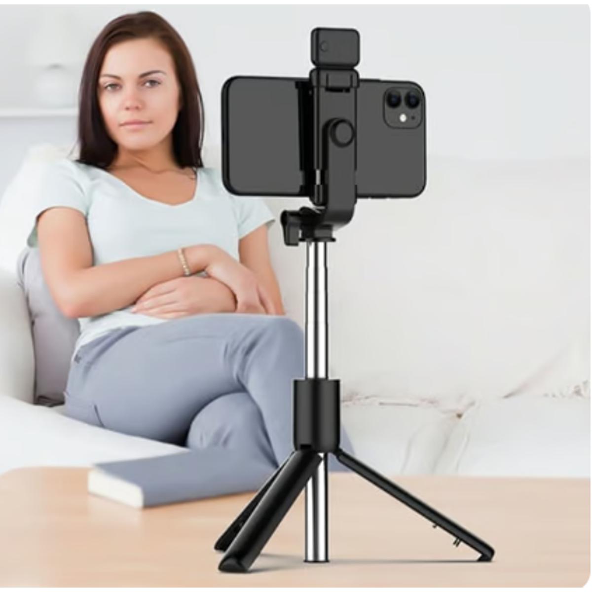 R1S Selfie Stick Adjustable Multifunctional 3 in 1 Bluetooth Remote Control Phon