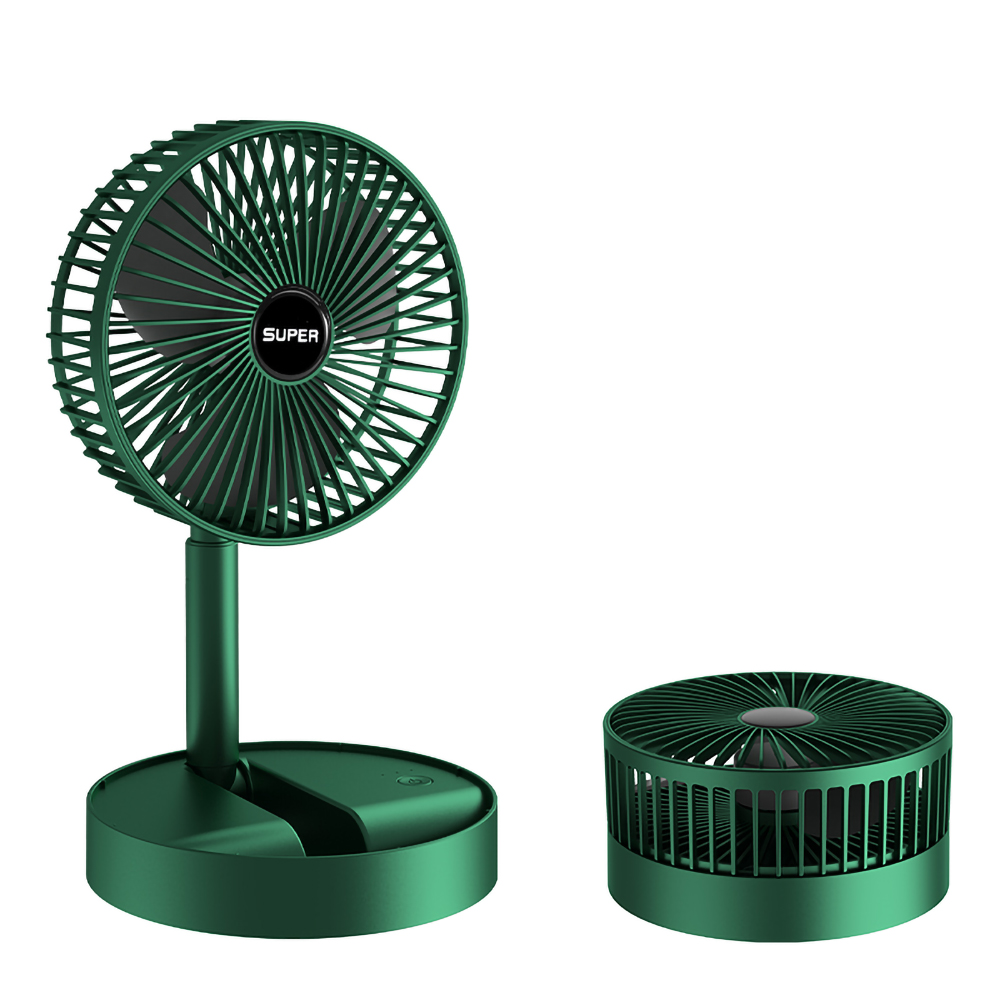 Rechargeable Foldable Telescopic Fan Low Noise Portable Folding Fan