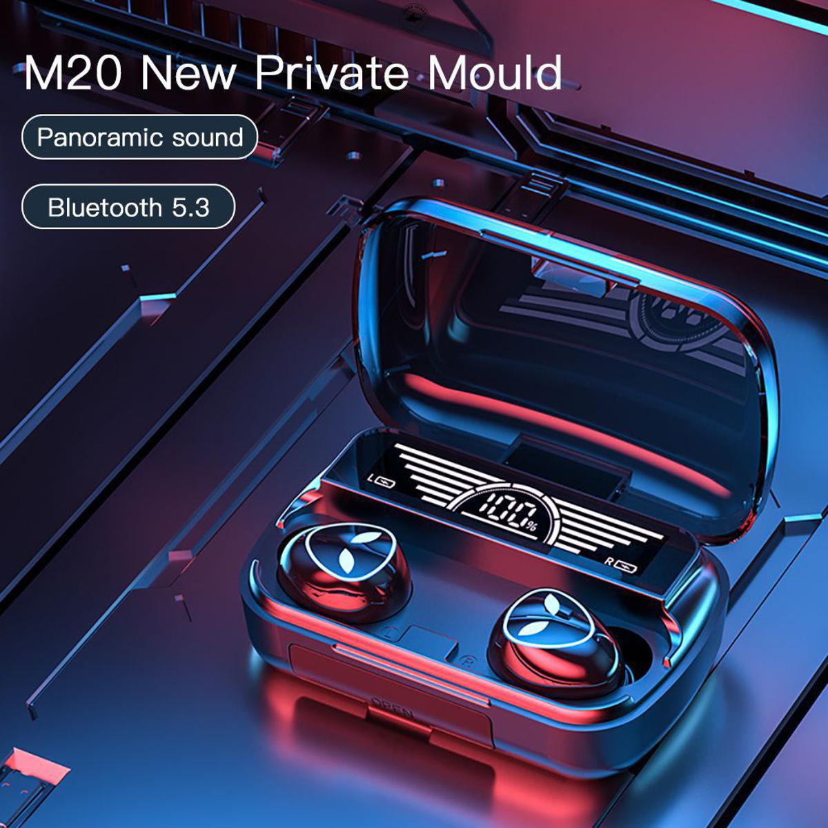 M20 Tws Wireless Earbuds With Noise Cancelling Feature - Bluetooth Headphone