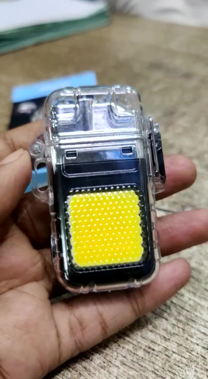 Lighter Transparent Waterproof ARC Electric USB Camping Flash light Rechargeable