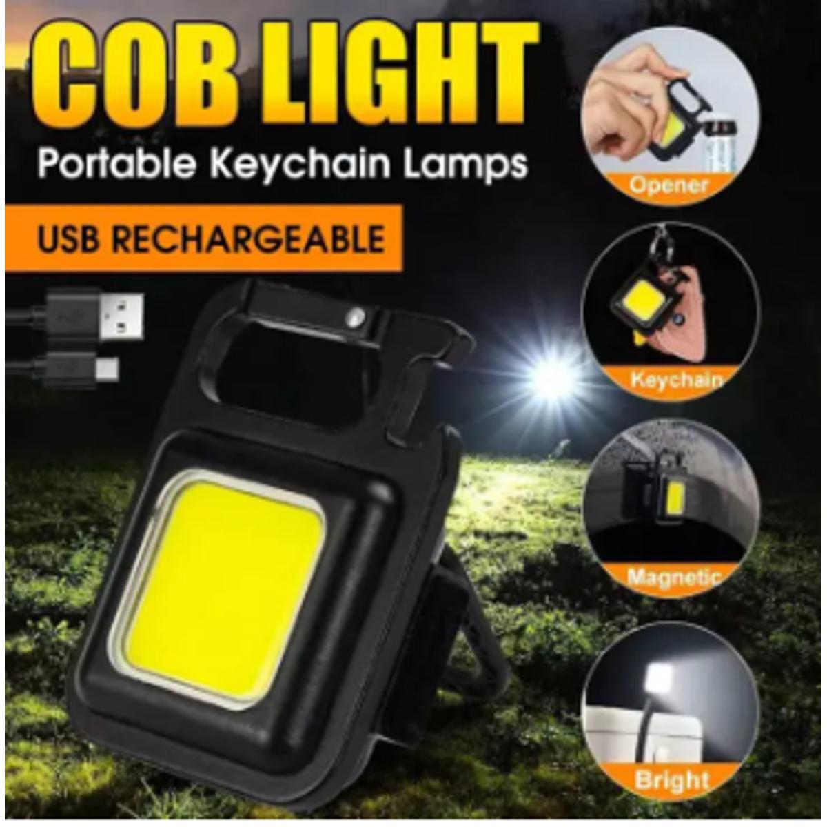 Small Mini Usb Rechargeable Keychain Cob Portable Torch LED Keychain Lamp Pocket