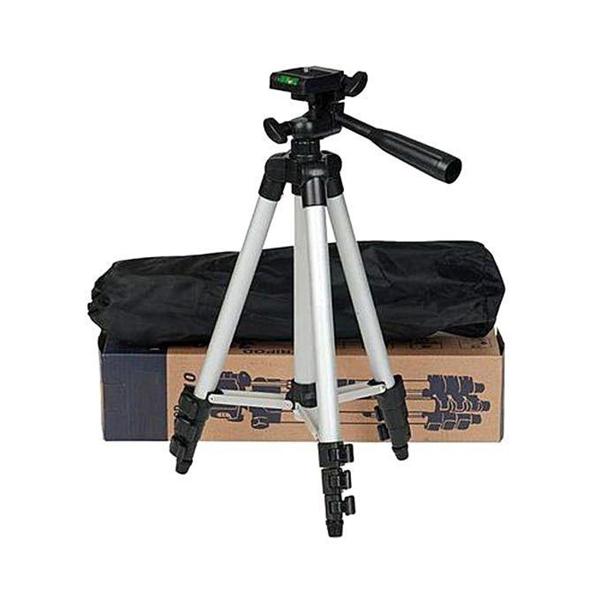 3110 Aluminum Alloy Tripod For Camera and Mobile - Silver